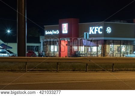 Goryachy Klyuch, Krasnodar Territory, Russia May 15, 2021: Kfc On The Highway In The City Of Goryach
