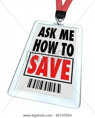 A BADGE-re és a nyakpánt nyomtatott pass olvasó Ask Me hogyan mentése, képviselő egy ügyfél szolgáltatás-st