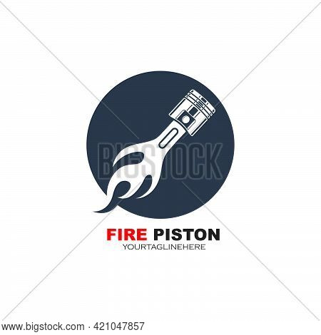 Piston Vector Icon Illustration Design