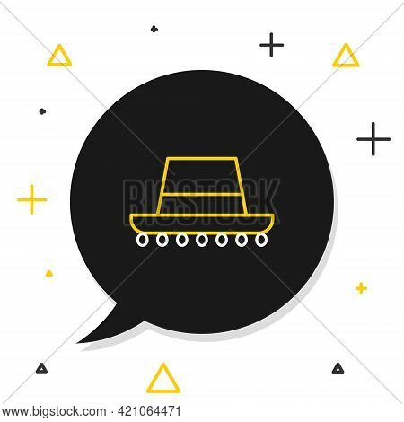 Line Traditional Spanish Hat Icon Isolated On White Background. Colorful Outline Concept. Vector