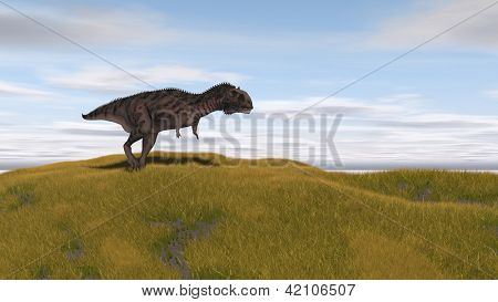 Majungasaurus v louky