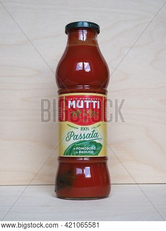 Parma - Circa May 2021: Mutti Jar Of Tomato Sauce