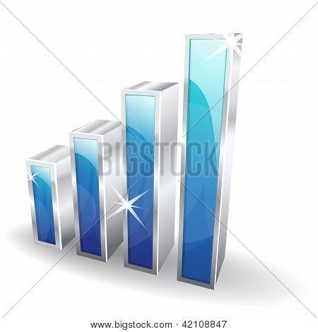 3D-Vector van glanzende signaalpictogram