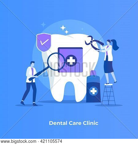 Flat Illustration Dental Care Concept