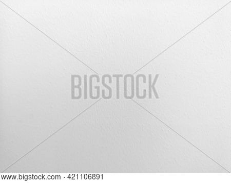 Abstract Grunge And Scratched Technique White Color Concrete Wall, Cement Smooth Surface Material Te