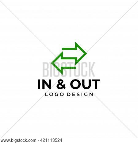 Modern And Unique Logo About The Direction Of The Incoming And Outgoing Arrows.
Eps 10, Vector.