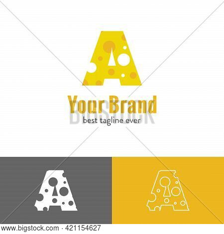 Cheese Letter Blended With Alphabet A