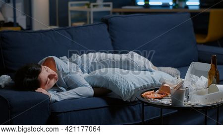 Shocked Traumatised, Frustrated, Stressed, Depressed Female With Bipolar Disorder Crying, Suffering 