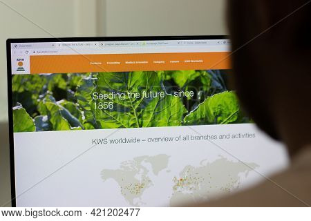 New York, Usa - 1 May 2021: Kws Saat Company Website On Screen, Illustrative Editorial