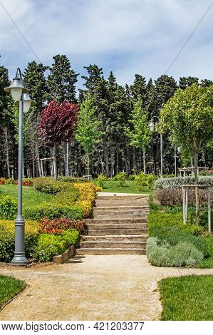 Halkali,istanbul,turkey- May 20,2021.spring View From Halkali Public Park With Its Nature,green Area