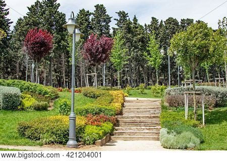 Halkali,istanbul,turkey- May 20,2021.spring View From Halkali Public Park With Its Nature,green Area