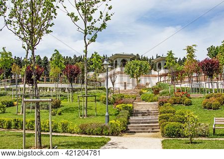 Halkali,istanbul,turkey- May 20,2021.spring View From Halkali Public Park With Its Nature,green Area
