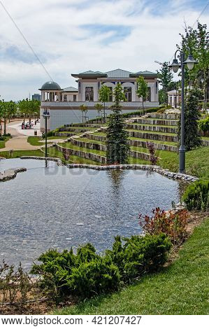 Halkali,istanbul,turkey- May 20,2021.spring View From Halkali Public Park With Its Nature,green Area