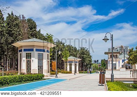 Halkali,istanbul,turkey- May 20,2021.spring View From Halkali Public Park With Its Nature,green Area