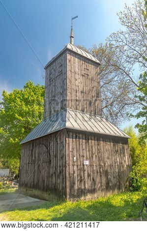 Cemetery And Gate-belfry In Wislina At Mennonites Trail In Poland.