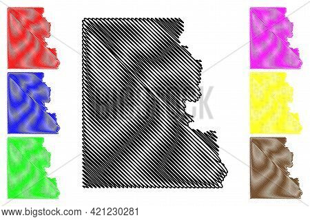 Lincoln County, State Of South Dakota (u.s. County, United States Of America, Usa, U.s., Us) Map Vec