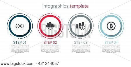 Set Bitcoin In Circuit, Cryptocurrency Cloud Mining, Pie Chart Infographic Bitcoin And . Business In