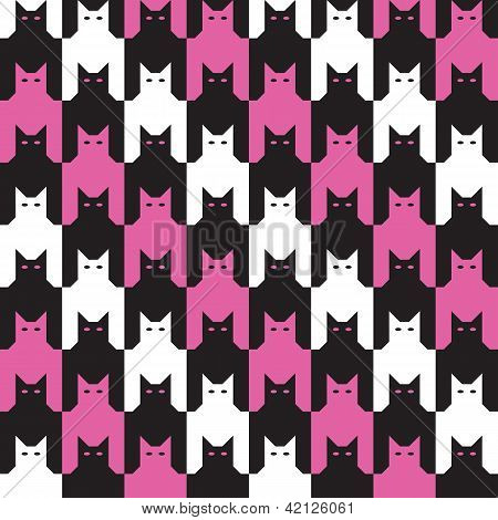 Catstooth i Magenta og sort