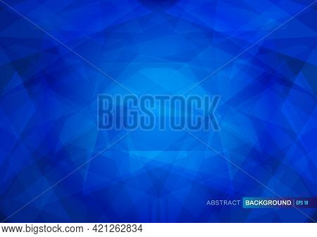 Abstract Background With Geometric Blue Vector, Shapes Composition