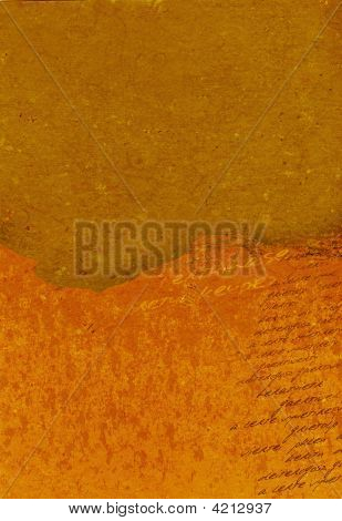 Papel amarillo paited con letra