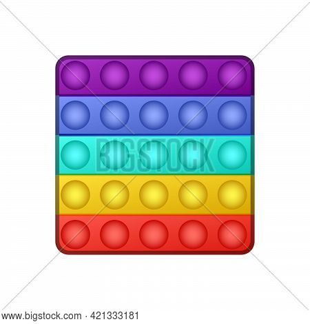 Push Bubble Rainbow Fidget Toy Sensory Toy Bubble Popper Pop It Toy For Anxiety Adults, Kids And Aut
