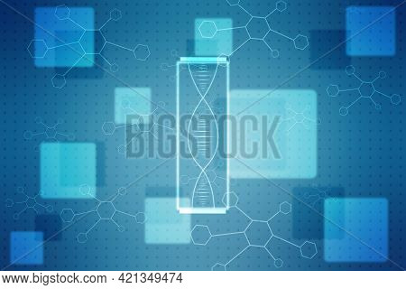 Dna Structure, Abstract Medical And Healthcare Background,abstract Technogoly Science Concept Dna Fu