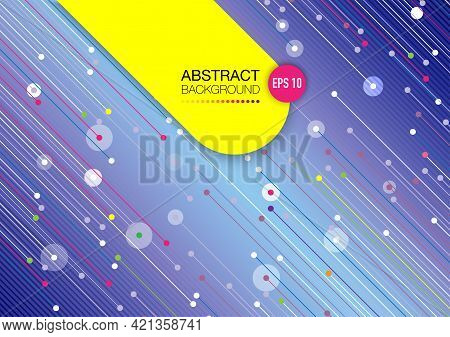 Abstract Background Vector, Line With Circle Motion Design