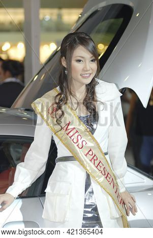 Bangkok-apil 5 Pretty At The28th Bangkok International Motor Show 2007 On Apil 5  , 2007 In Bangkok,