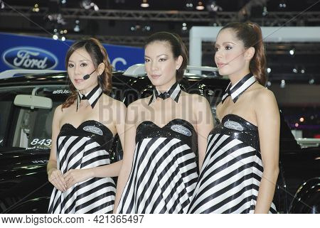 Bangkok-apil 5 Pretty At The28th Bangkok International Motor Show 2007 On Apil 5  , 2007 In Bangkok,