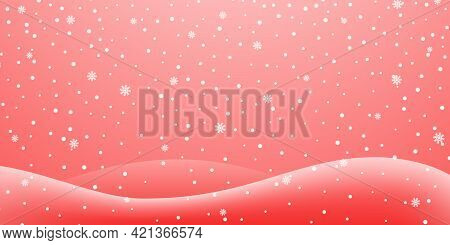 Christmas Holiday Background. Winter Snow December Landscape, White Cold Falling Snowflake. Snowfall