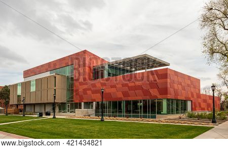 Colorado Springs, Colorado - May 15, 2021: Tutt Library In Colorado Springs, Colorado