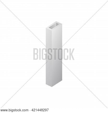 Realistic Steel Beam For Building, Iron Structure Girder A Vector Illustration