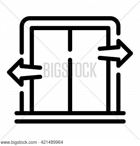 Emergency Pull Doors Icon. Outline Emergency Pull Doors Vector Icon For Web Design Isolated On White