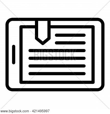 Elearning Icon. Outline Elearning Vector Icon For Web Design Isolated On White Background