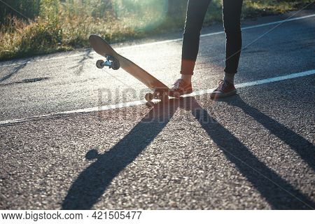 Feet On A Skateboard