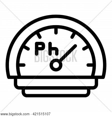Display Ph Meter Icon. Outline Display Ph Meter Vector Icon For Web Design Isolated On White Backgro