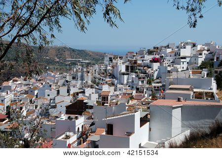 weiÃŸes Dorf, Torrox, Andalusien, Spanien.