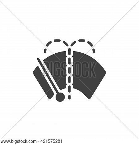 Car Windshield Wiper Vector Icon. Filled Flat Sign For Mobile Concept And Web Design. Auto Windshiel