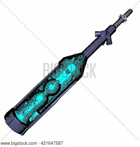 Ussr - 1975 Vextor Spase Rocket Ship 3d Greed Cartoon