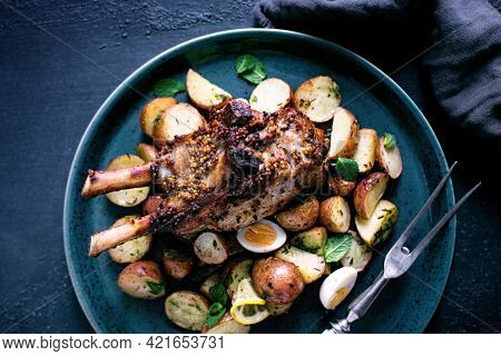 Roasted pork and potato salad 