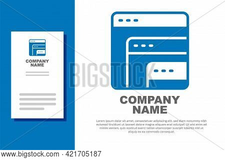 Blue Software, Web Developer Programming Code Icon Isolated On White Background. Javascript Computer