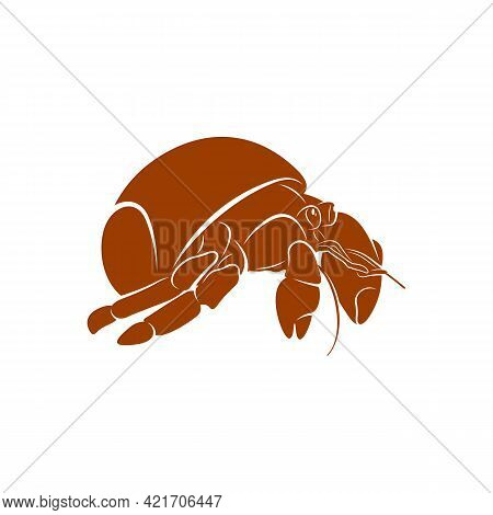 Hermit Crab Design Vector Illustration, Creative Hermit Crab Logo Design Concept Template, Symbols I