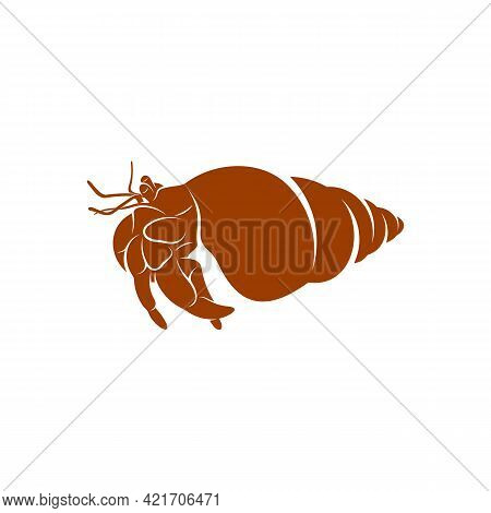 Hermit Crab Design Vector Illustration, Creative Hermit Crab Logo Design Concept Template, Symbols I
