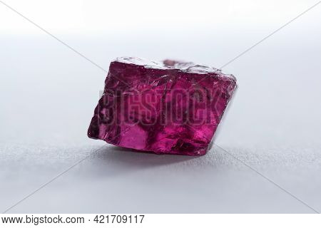 Natural Rhodolite Garnet Deep Saturated Pink Color Transparent Raw Rough Crystal Gemstone Sample. Ea