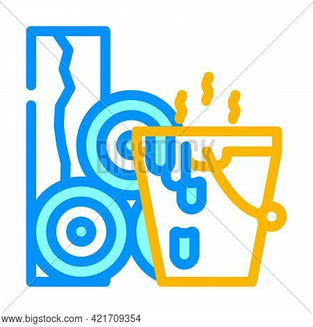 Bitumen Building Material Color Icon Vector. Bitumen Building Material Sign. Isolated Symbol Illustr
