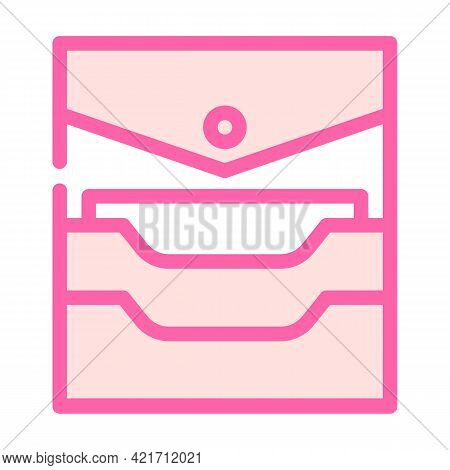Credit Card Storage Pocket Color Icon Vector. Credit Card Storage Pocket Sign. Isolated Symbol Illus