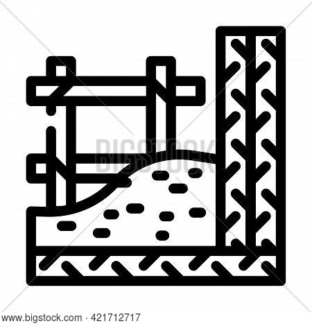 Armature Building Material Line Icon Vector. Armature Building Material Sign. Isolated Contour Symbo