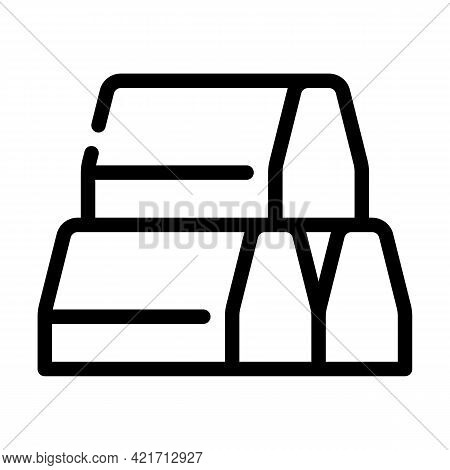 Curbs Building Material Line Icon Vector. Curbs Building Material Sign. Isolated Contour Symbol Blac
