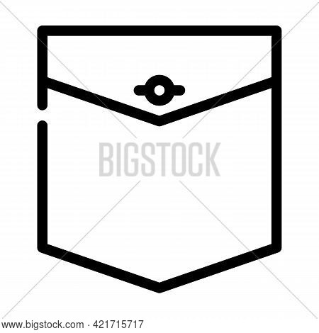 Western Pocket Line Icon Vector. Western Pocket Sign. Isolated Contour Symbol Black Illustration