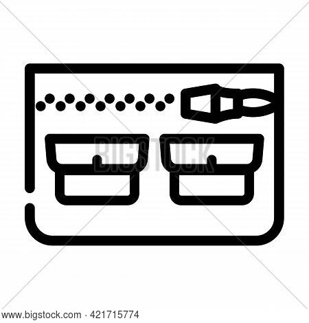Universal Pocket Line Icon Vector. Universal Pocket Sign. Isolated Contour Symbol Black Illustration